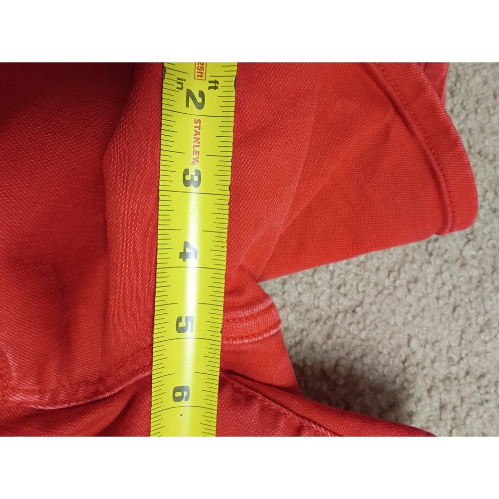 Anthropologie Pilcro And The Letterpress Hyphen Red Jean Shorts 26 High Rise - Picture 7 of 7